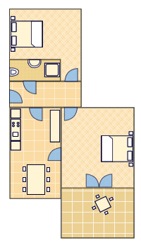 Schema essenziale dell'appartamento - A1 - 1/2+2